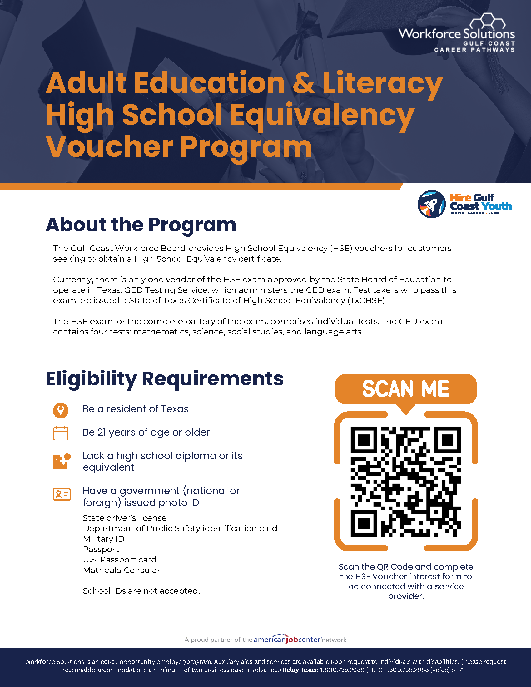Adult Education & Literacy High School Equivalency Voucher Program
