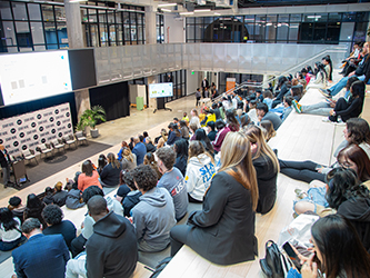 Photo of people at a conference